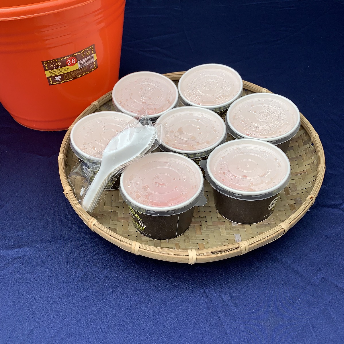 法事祭品-頭七飽福葷六飯菜全組含湯圓水桶