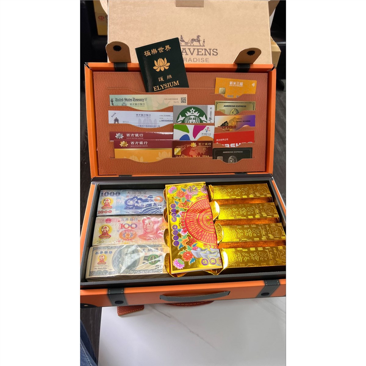 悠遊旅行手提箱-艾馬仕款 紙紮商品